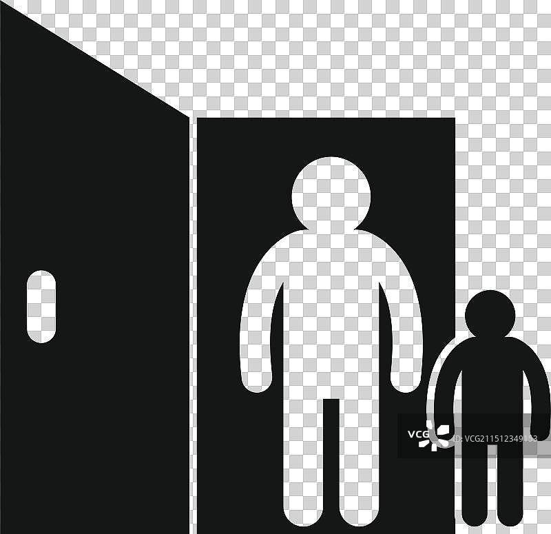 父子同行图片素材