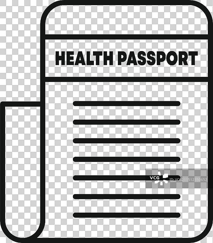 显示疫苗接种状态的健康通行证图片素材