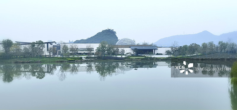 杭州湘湖跨湖桥景区图片素材