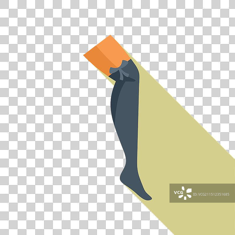 穿着带蝴蝶结的黑色长袜的模特腿图片素材