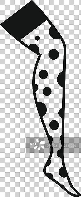 穿着波点图案紧身裤的时尚女人图片素材