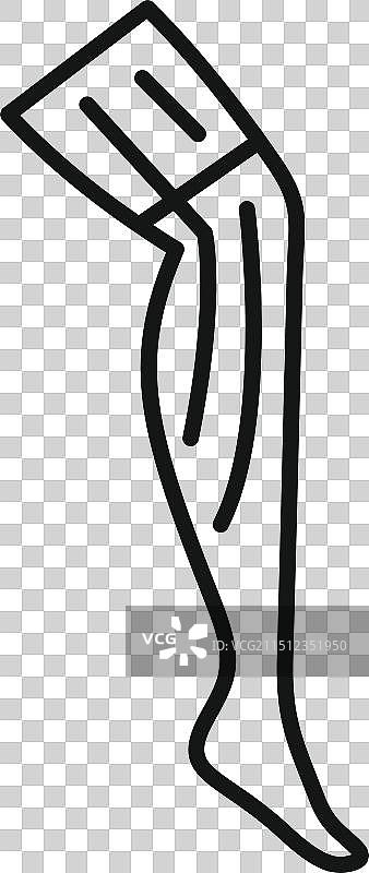 缓解腿部疼痛的医用压力袜图标图片素材