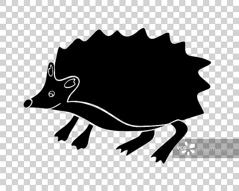 刺猬剪影图片素材