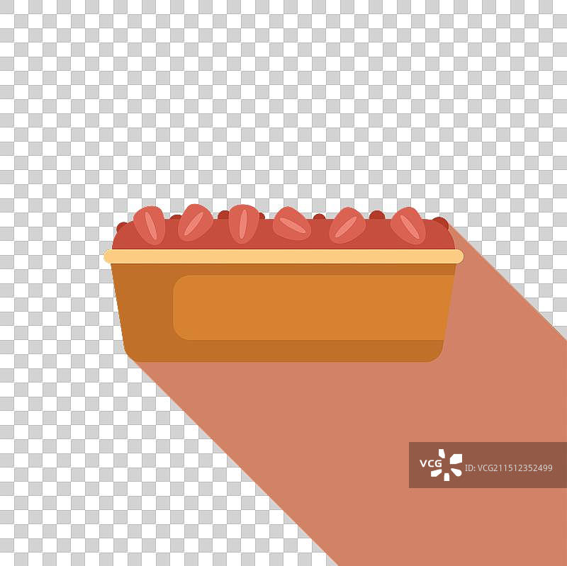 粉红色纸板盒里的草莓蛋糕图片素材