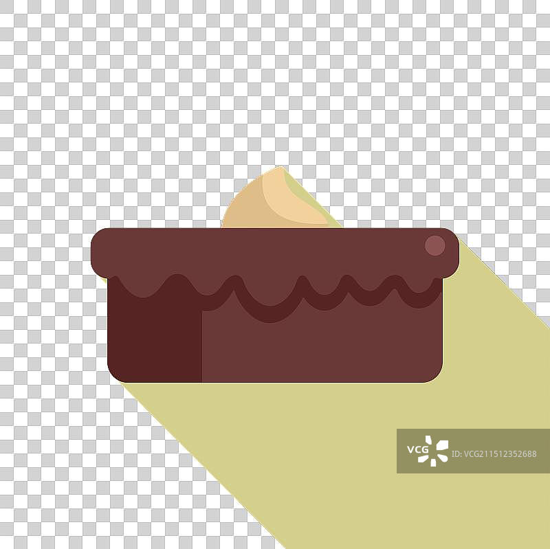 淋上巧克力酱的美味布朗尼蛋糕图片素材