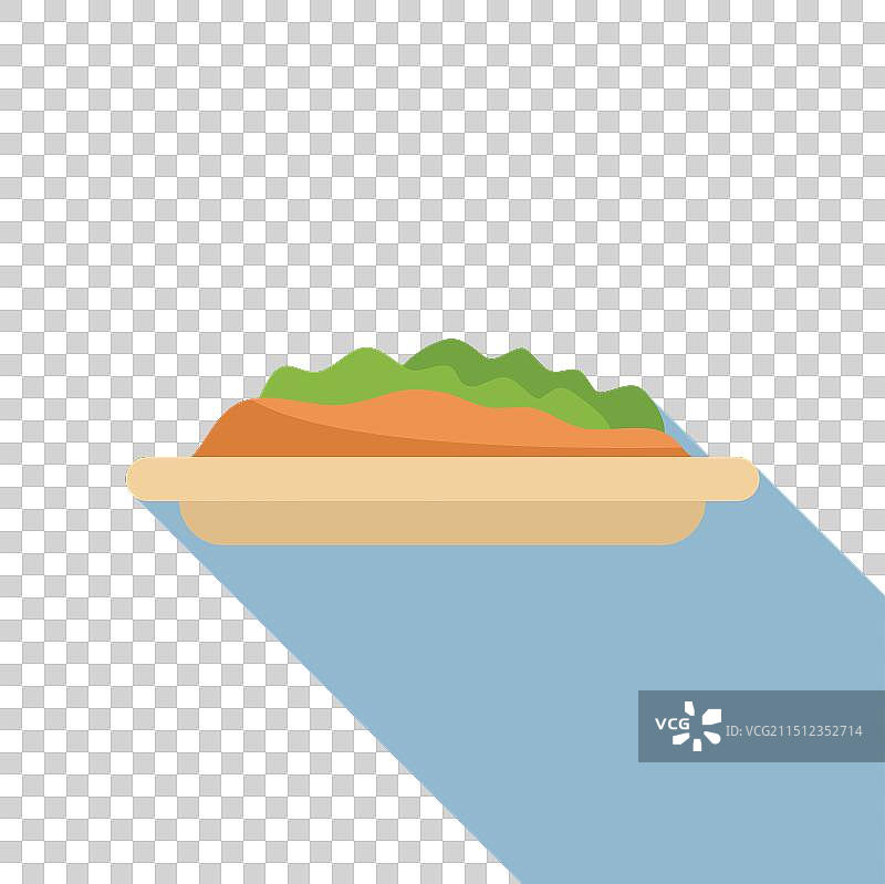 木制盘装鹰嘴豆泥和香草图片素材