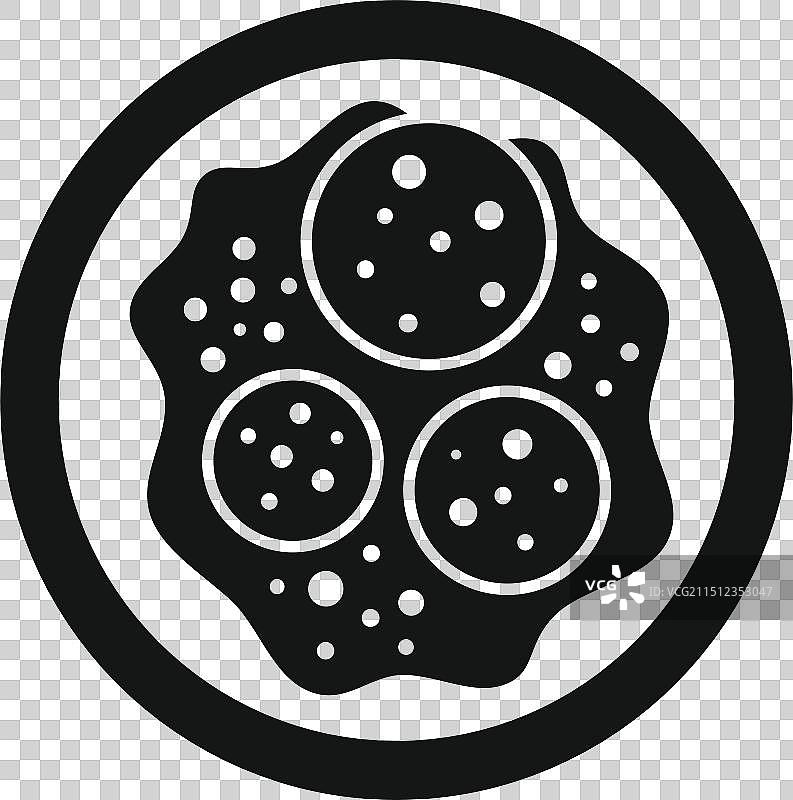 饼干菜肴黑色字形风格图标图片素材
