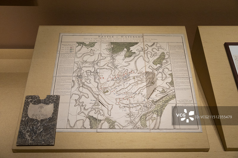 山东博物馆 拿破仑 滑铁卢战役地图图片素材
