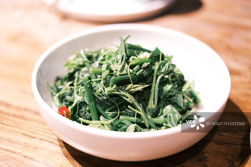 云南菜凉拌丝瓜苗图片素材