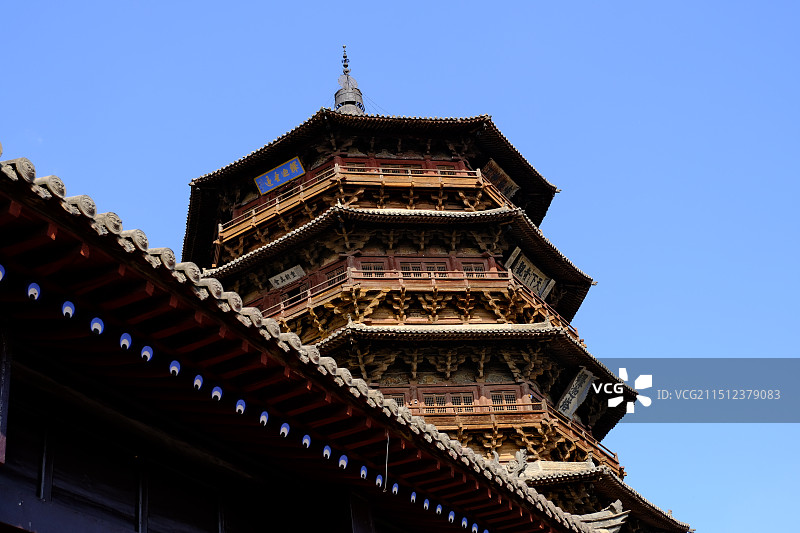 山西应县木塔图片素材