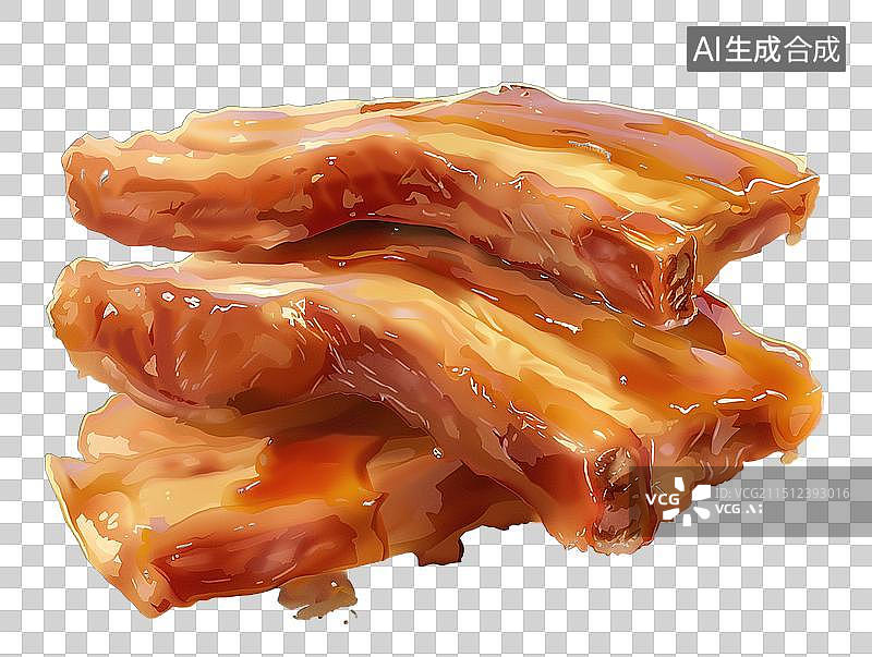 【AI数字艺术】五花肉 排骨 美食图片素材