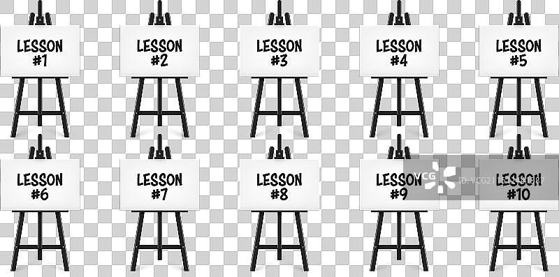 逼真的白色画布油漆桌面图片素材