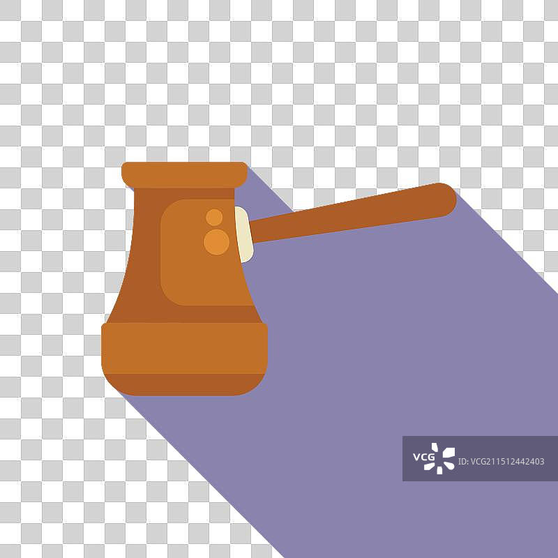 传统土耳其咖啡壶煮制芳香饮品图片素材