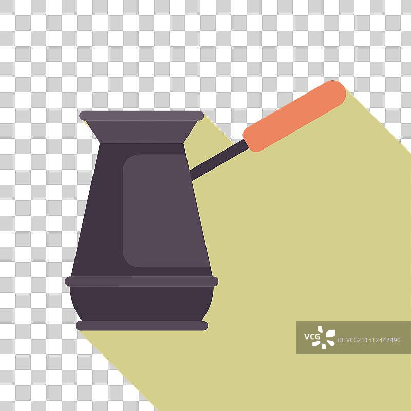 土耳其传统咖啡壶煮咖啡图片素材