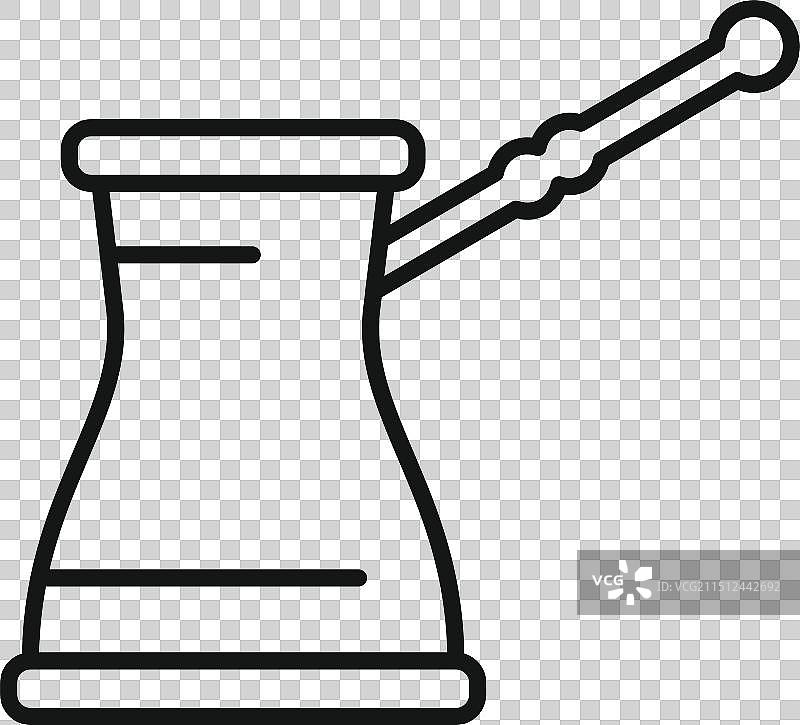 长柄土耳其咖啡壶图片素材