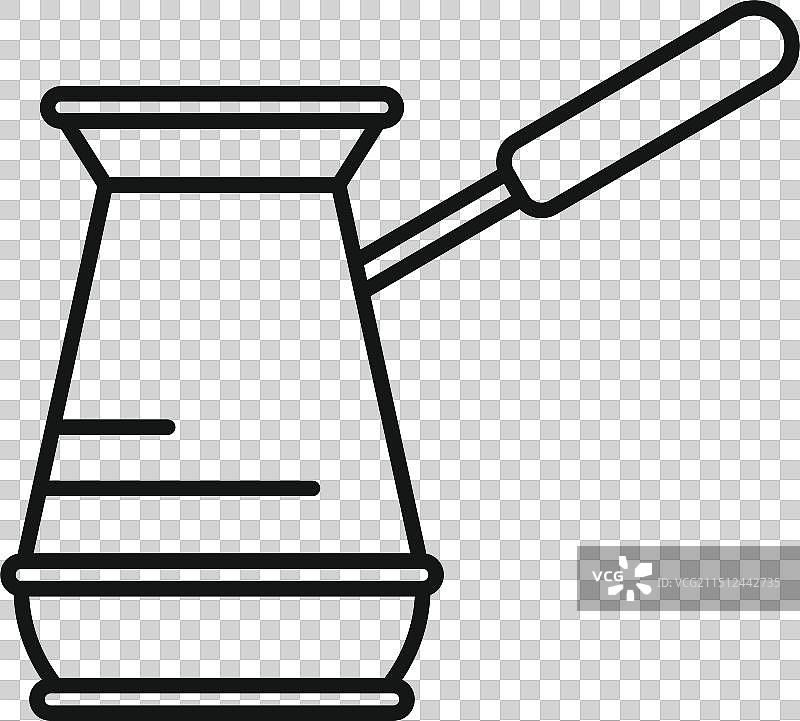 带长柄的传统土耳其咖啡壶图片素材