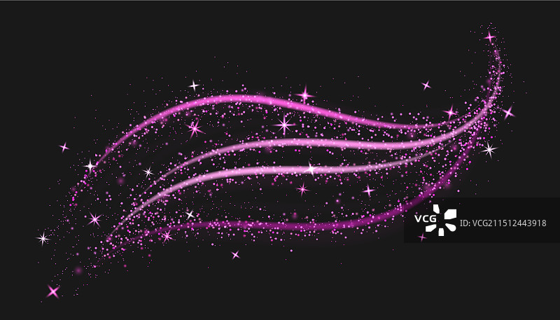 带有光泽和闪光的粉色波浪星迹图片素材