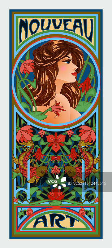 新艺术风格的年轻莲花女子图片素材