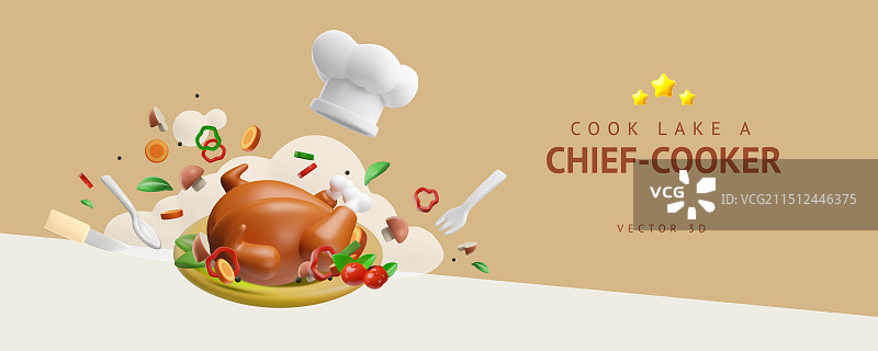 以鸡肉为主题的美食广告图片素材