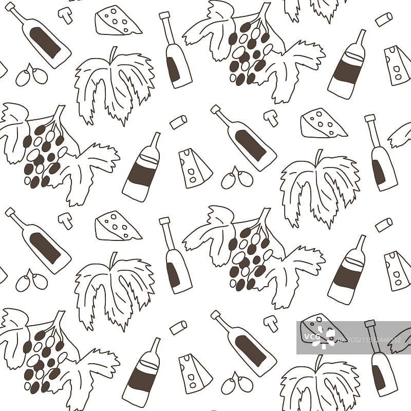 酒瓶无缝图案图片素材