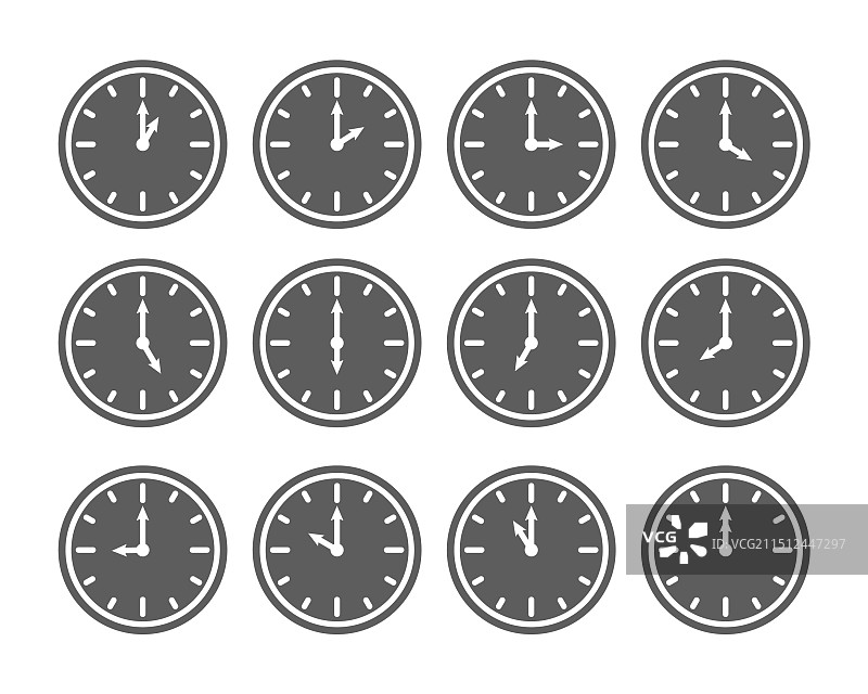 计时器闹钟秒表图标合集图片素材