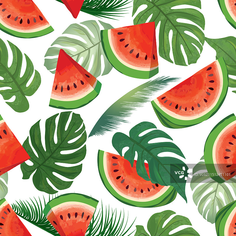 夏季水果西瓜切片图案图片素材