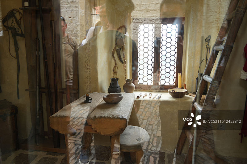 布拉格城堡黄金巷，捷克传统民居，生活场景展览，城堡教堂皇宫，作坊电影院图片素材