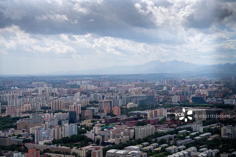 北京城市风光高视角全景鸟瞰图图片素材