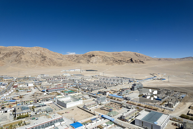 阿里地区革吉县航拍图片素材