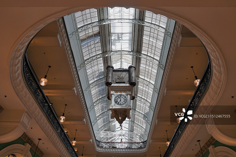 澳大利亚悉尼，维多利亚女王大厦QVB，皇家之钟图片素材