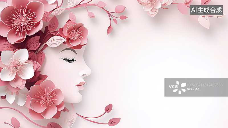 【AI数字艺术】春天时尚背景图片素材