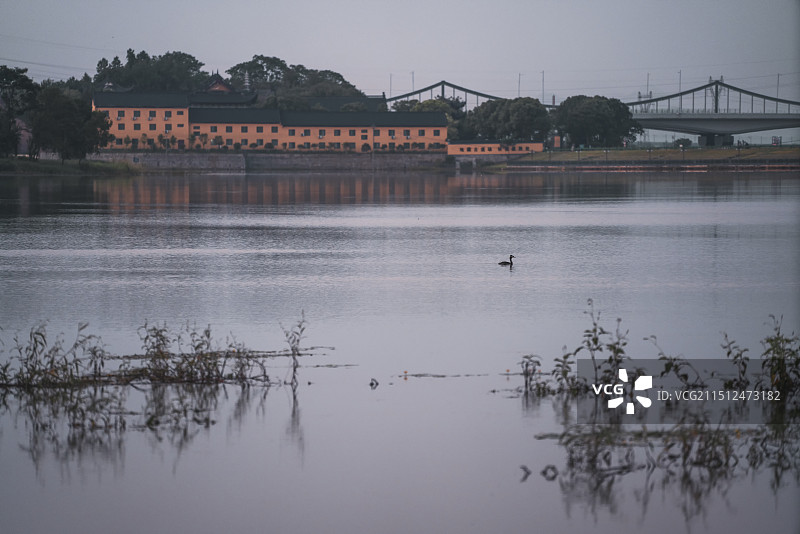 安徽铜陵大通古镇祠堂湖风景图片素材