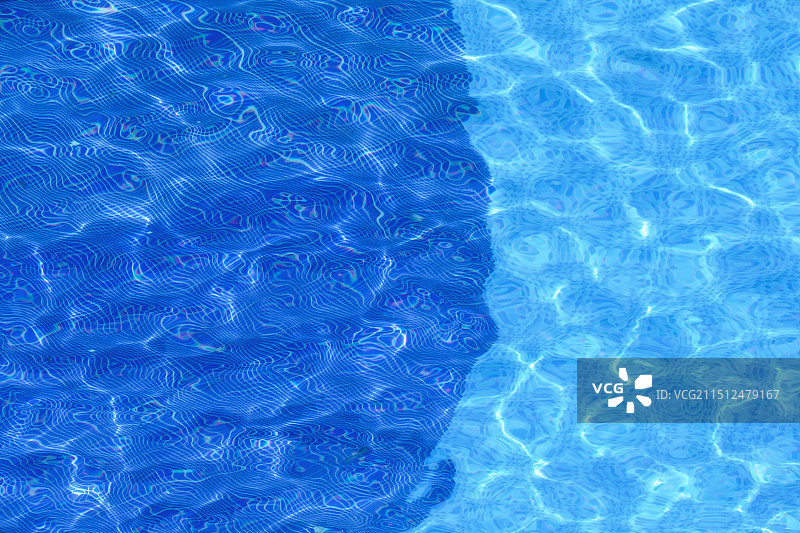 夏天波光粼粼的蓝色游泳池图片素材