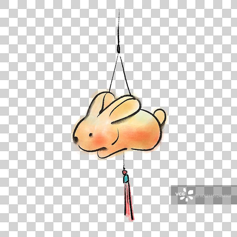 水墨水彩元宵节新年节日灯笼花灯插画免抠元素图片素材