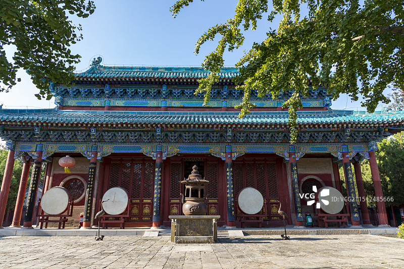 河南武陟县嘉应观（黄河龙王庙）古建筑图片素材