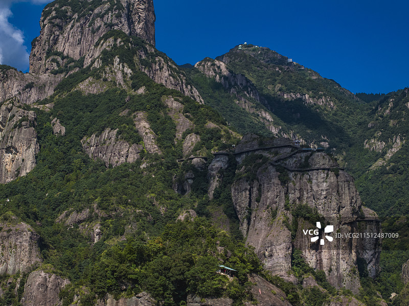 航拍雁荡山灵岩景区图片素材