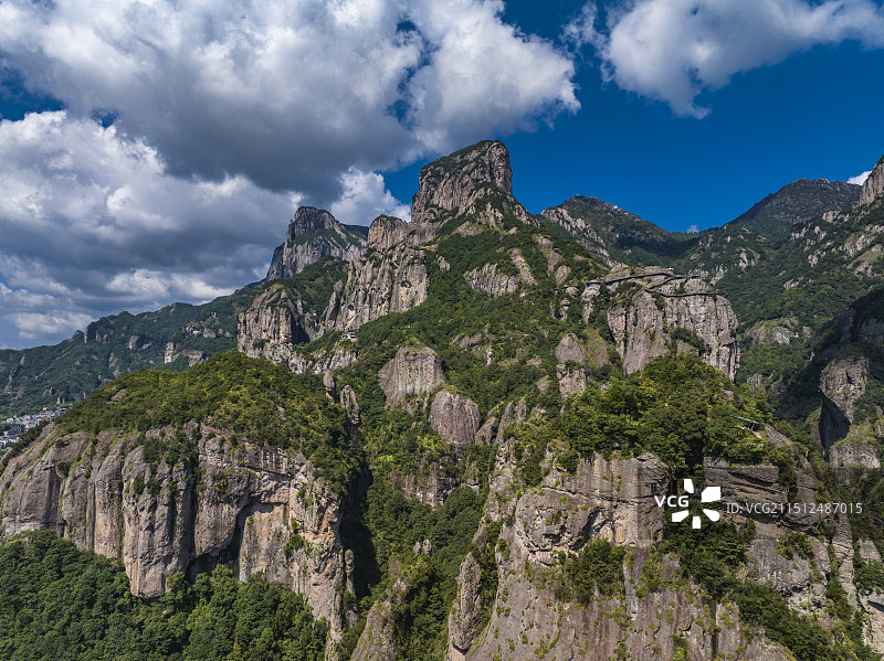 航拍雁荡山灵岩景区图片素材