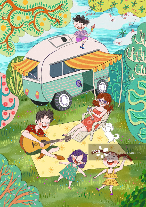 度假暑假大自然家庭聚会图片素材