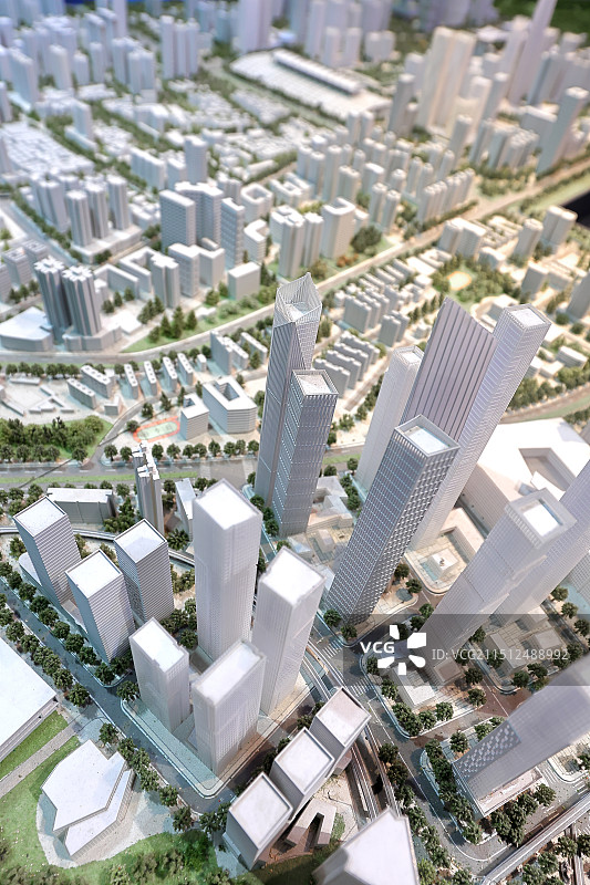 深圳市当代艺术与城市规划馆里的城市沙盘模型图片素材