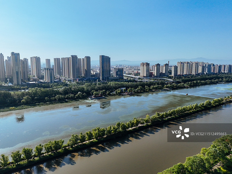 临汾市 汾河 万达 古城公园 西关立交桥 图书馆 五洲国际图片素材