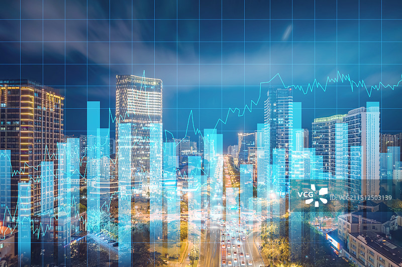 海南三亚市科技背景 金融经济股票K线图图片素材