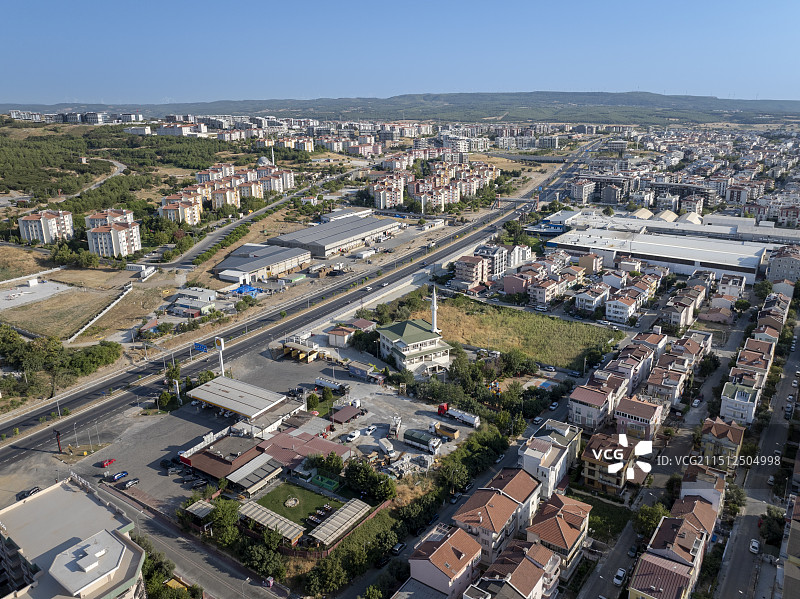 土耳其西部港口城市恰纳卡莱，爱琴海，达达尼尔海峡，科贾河口图片素材