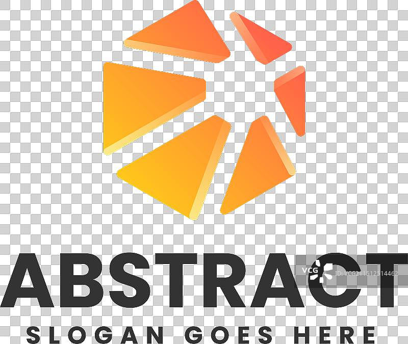 抽象六边形渐变彩色风格标志图片素材