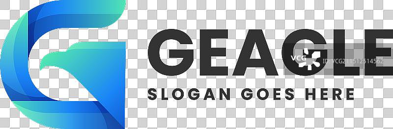 老鹰渐变彩色风格logo图片素材