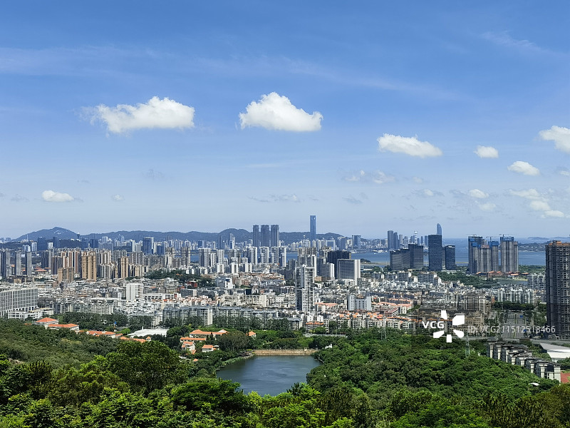 厦门海沧石峰岩俯瞰海沧区图片素材