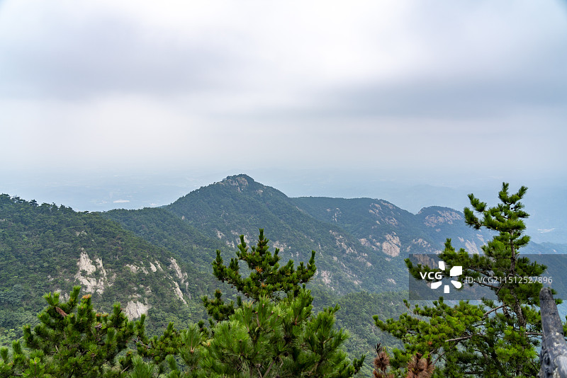 湖北孝感双峰山景区海拔888米看中国水墨山水自然风光图片素材