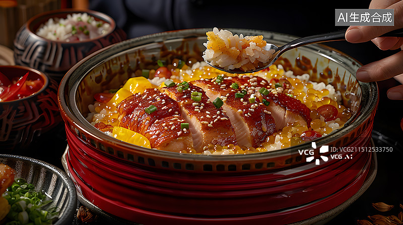 【AI数字艺术】一碗石锅烤肉拌饭图片素材