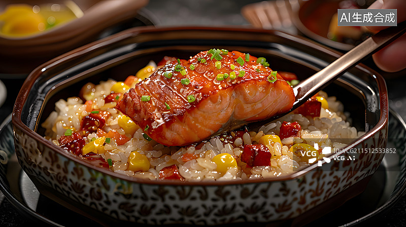 【AI数字艺术】一碗石锅烤肉拌饭图片素材