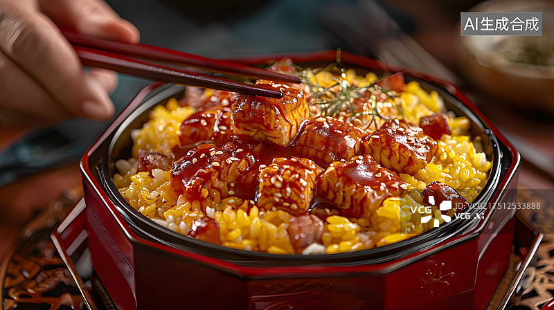【AI数字艺术】一碗石锅烤肉拌饭图片素材