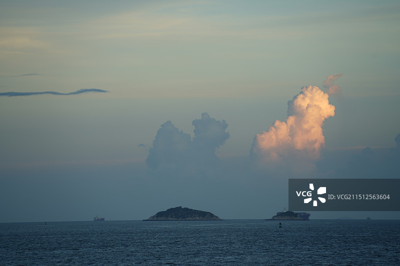 厦门晚霞图片素材